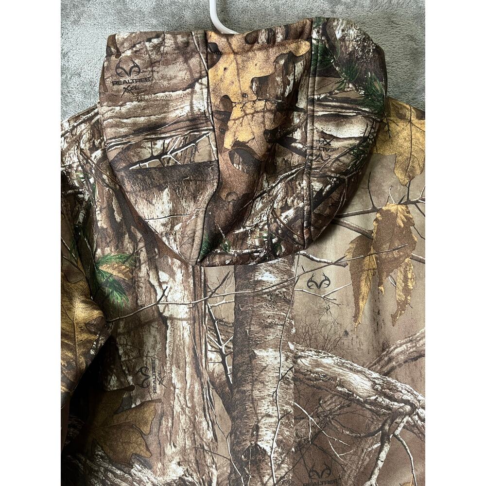 Under Armour Realtree Camo Hoodie Medium Pink Logo Pullover Hunting Sweatshirt - Picture 4 of 5
